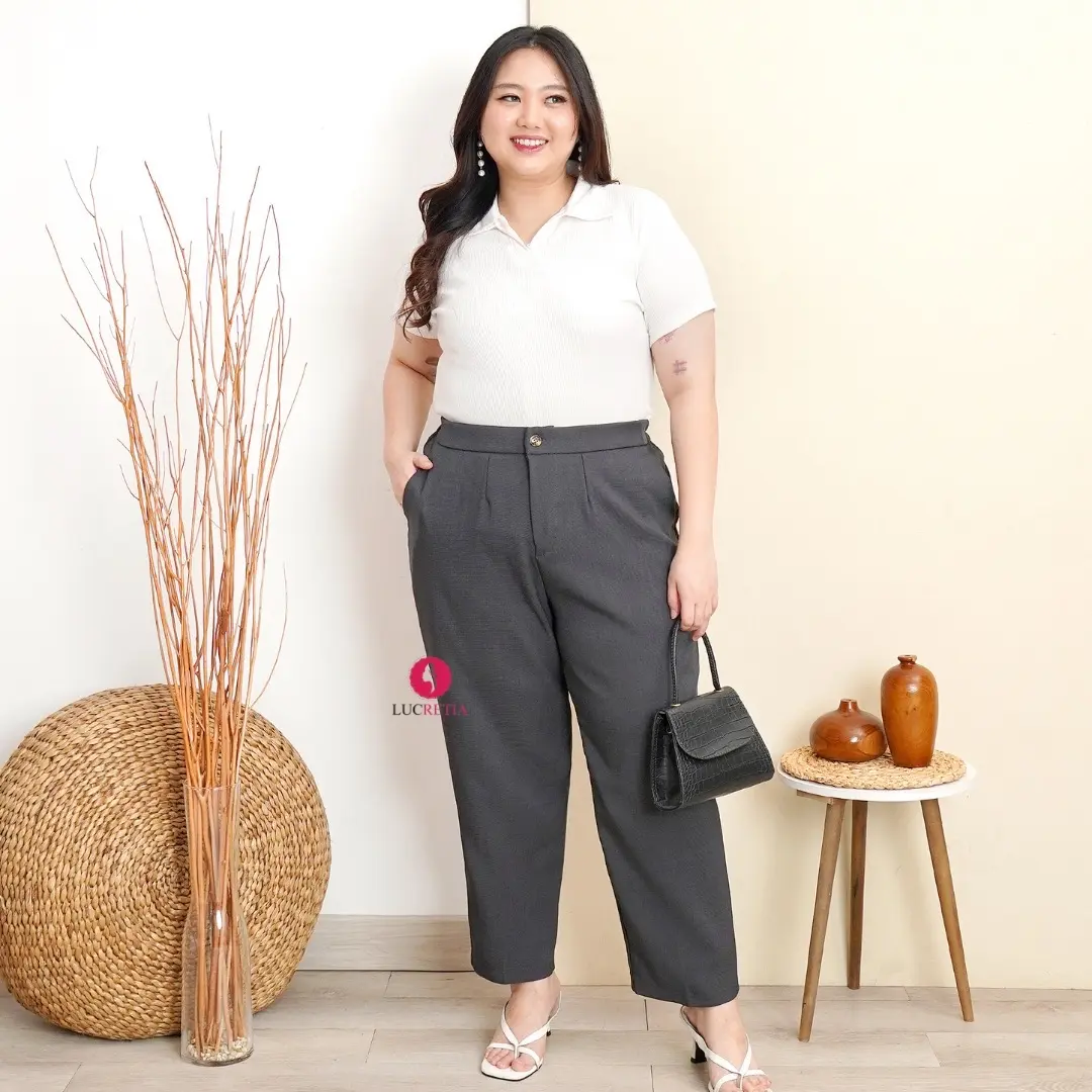 BRISKIA CELANA PANJANG WANITA JUMBO 8149 & 8152 / Kancing
