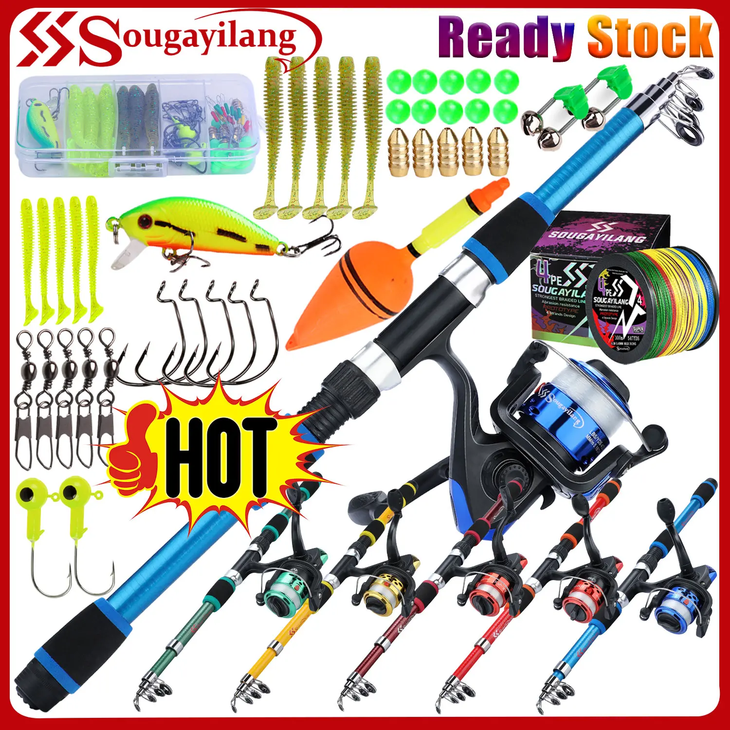 Fishing Rod Complete Set General purpose fish bait lobster bait loach bait eel bait crab ...