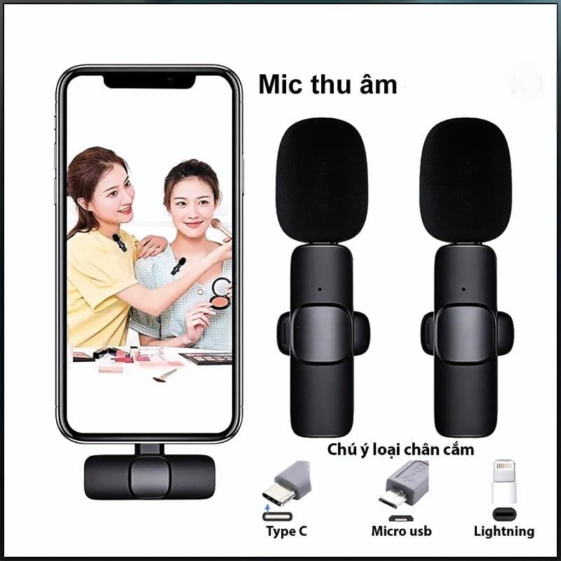 Micro Ghi Âm Áo Vest Không Dây , Có Bộ Lọc Mic, Giảm Tiếng Ồn Phía Sau, Tương Thích Với Cổng Type C Hoặc Lightning, Thích Hợp Để Ghi Âm, Phát Trực Tiếp Trực Tiếp Và Ghi Video, Bảo Hành 12 Tháng, Bao Gồm Phụ Kiện Micro míc không dây cài áo