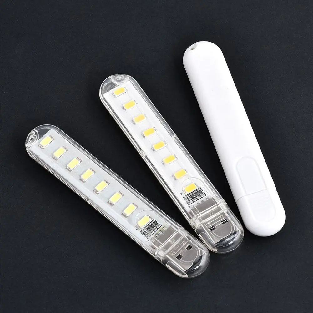 Đèn Bỏ Túi Mini USB 8 LED, Đèn Thẻ Bỏ Túi, Nguồn Điện Di Động, Cắm Trại, Máy Tính Xách Tay, Mới # 306653