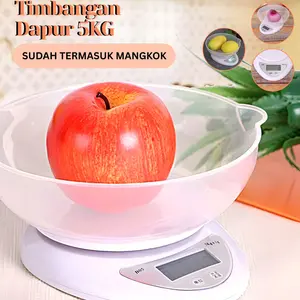 Timbangan Mangkok Digital 5KG B05 Timbangan Dapur Tepung Kue Gula 5 KG Electronic Kitchen Scale