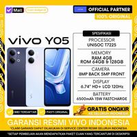 Gambar VIVO Y05 4/128 VIVO Y 05 4/64 GARANSI RESMI INDONESIA - 4/64 BLUE, TANPA BONUS dari Cuan Gadget.id Kota Bekasi 2 Tokopedia