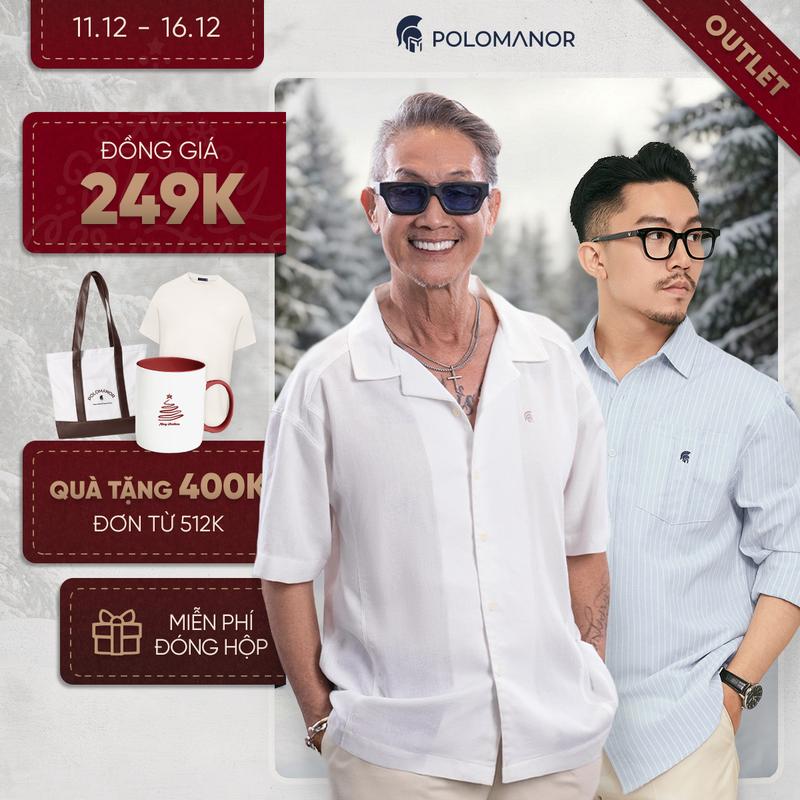 OUTLET 249K Áo sơ mi nam chất liệu cotton linen cao cấp thanh lịch thoải mái - POLOMANOR
