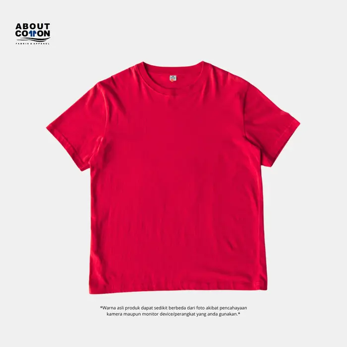 s Short Sleeve 30’S – Pilihan Warna Merah 2
