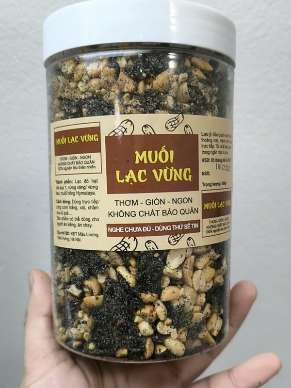 500g Muối vừng Rong biển thơm ngon Lạc vừng rong biển ăn liền