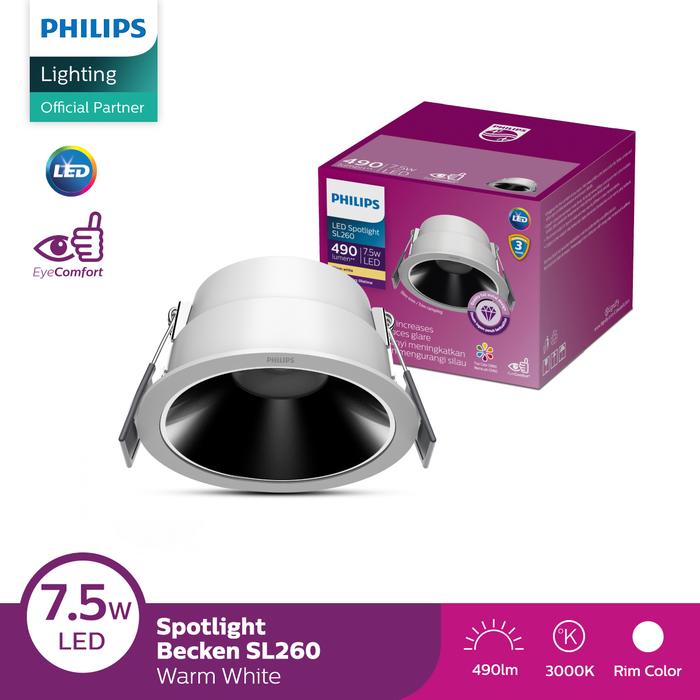 Gambar Lampu Spotlight Philips SL260 RD WH 075 7.5W 930 36° Cahaya Kuning dari Philips lighting Jakarta Kota Administrasi Jakarta Timur Tokopedia