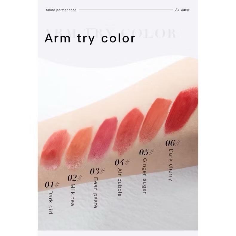 ￼Pinky Focus Clear Mirror Lip Glaze Water Run Lip Oil Lipstick Bibir Basah Gaya Korea Waterproof Dark Girl Gloss Cherry Ginger Watery Berry Kosmetik 3
