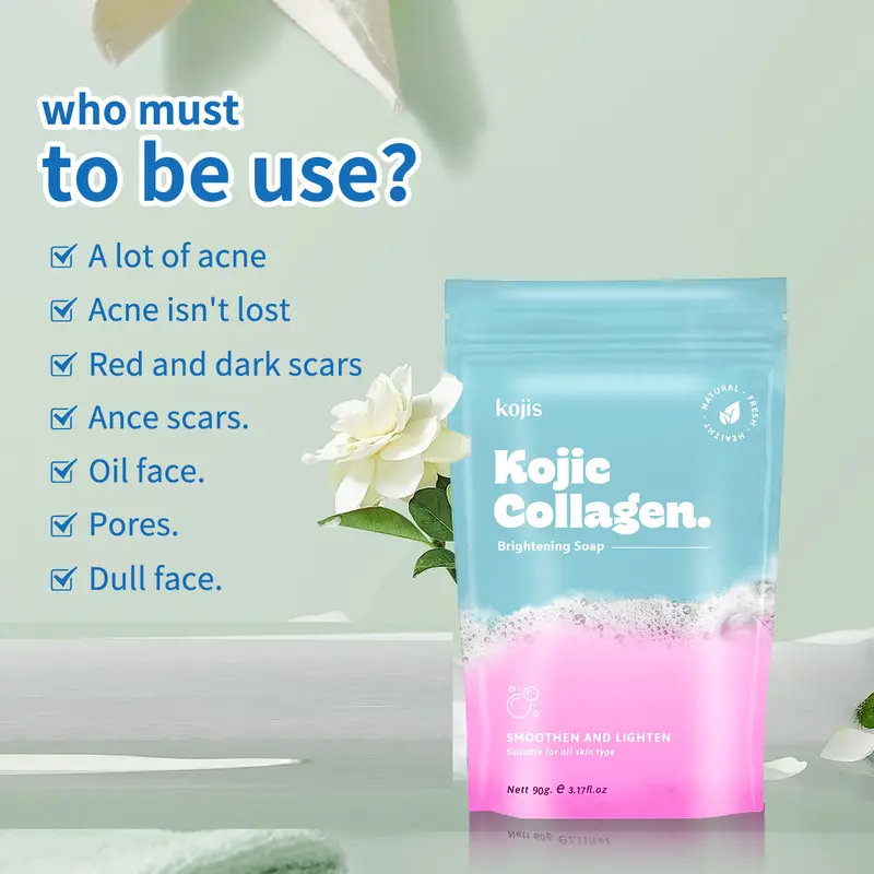 [DAPAT 10] WILLIE SALIM x KOJIS Kojic Collagen Brightening Soap 【90Gr*10Pcs】COD  Mencerahkan 5