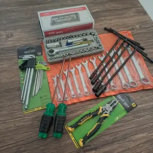 Termurah !! Paket Kunci Bengkel Motor Lengkap 1 Set / Kunci T 4pcs/Kunci Shock 40pcs/Pas Ring Set 11pcs/Tang Kombinasi 8"/L Set Kombinasi Balpoin/ Obeng Set 8"