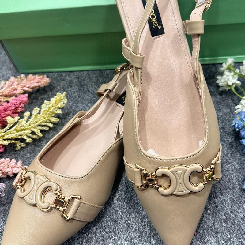Flatshoes Tali Wanita Warna Khaki untuk kerja dan hari hari - Cewek Sandal 3