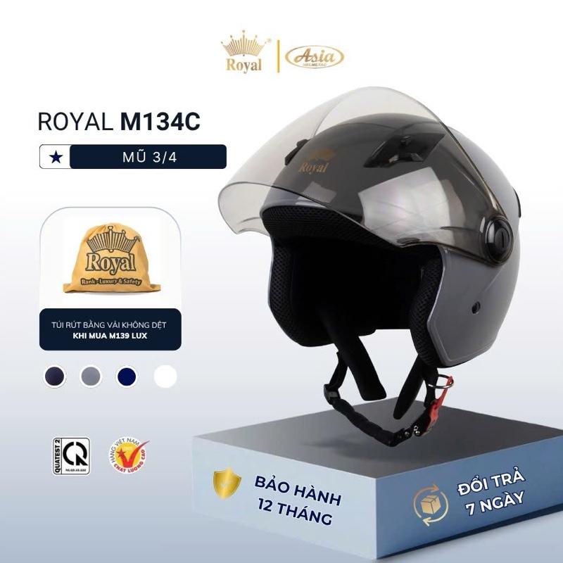   LIVE  Mũ Bảo Hiểm 3 Phần 4 Có Kính Royal Helmet M134C Chính Hãng Mũ Bảo Hiểm Nam Nữ| TRỰC TIẾP TỪ NHÀ MÁY 