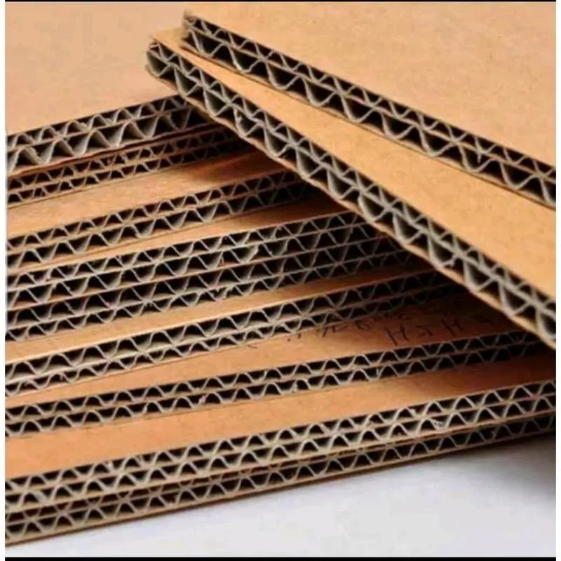 120x80 cm kardus lembaran polos double wall corrugated kraft karton dus kemasan 0