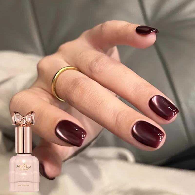 Gel Sơn Móng Tay Mắt Mèo, Hạt Màu Tím, Phổ Biến Mới 2024, Hạt Thủy Tinh Lung Linh Màu Trắng, Cần Đèn Làm Móng Để Khô