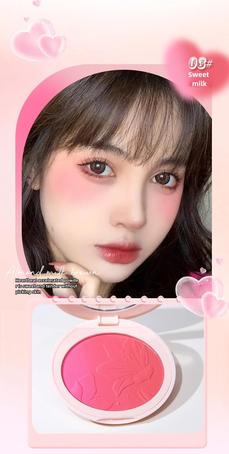 Product Introduction of 【buy 1 get 1 free】ZVEV Gradient powder blusher+brush, low saturation, improve atmosphere, can be used as concealer, 6 colors 9