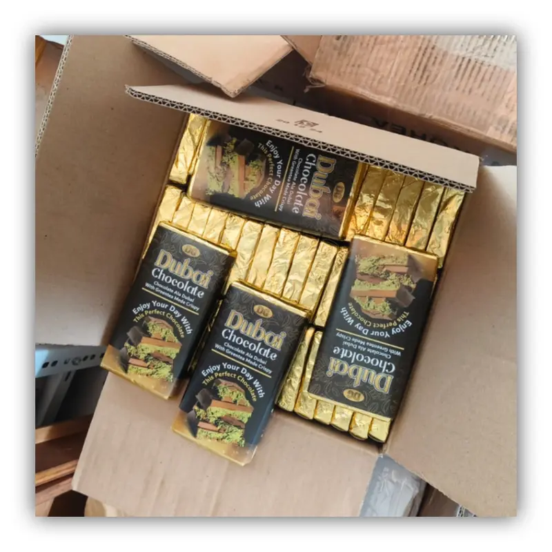COKLAT VIRAL ALA  280 GRAM KUNAFA MERK DG GREENTEA WITH MEDE CRISPY kunafe coklat lebaran   Food Snacks Cemilan chocolates dubai 4