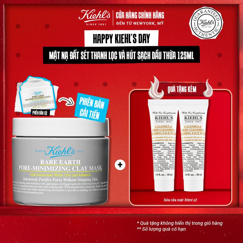 KIEHL’S DAY Mặt nạ đất sét Kiehl's Rare Earth Deep Pore Cleansing Masque 125ml
