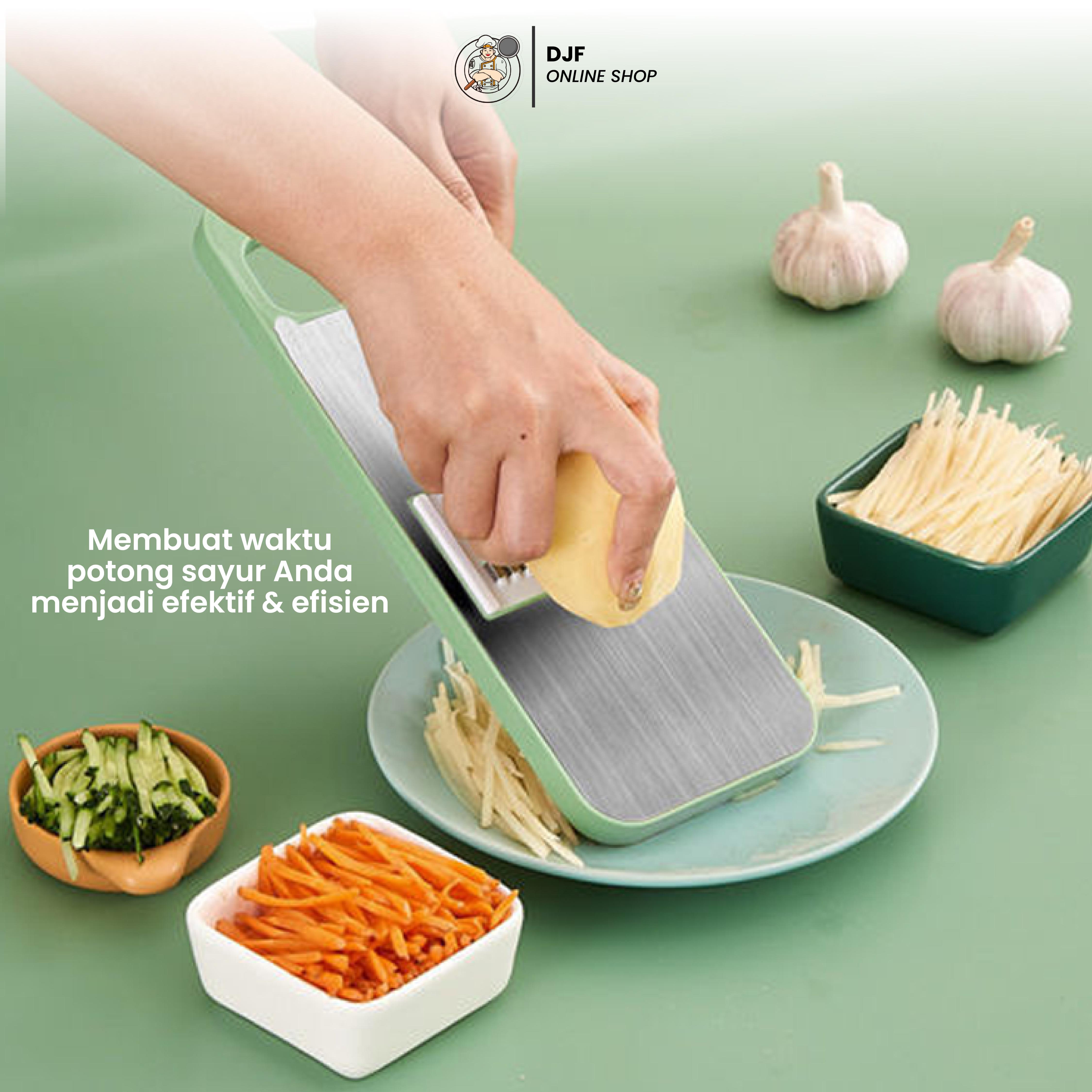 Parutan Serbaguna 5 in 1 Sayur Buah Multifungsi Vegetable Cutter Premium Stainless Steel