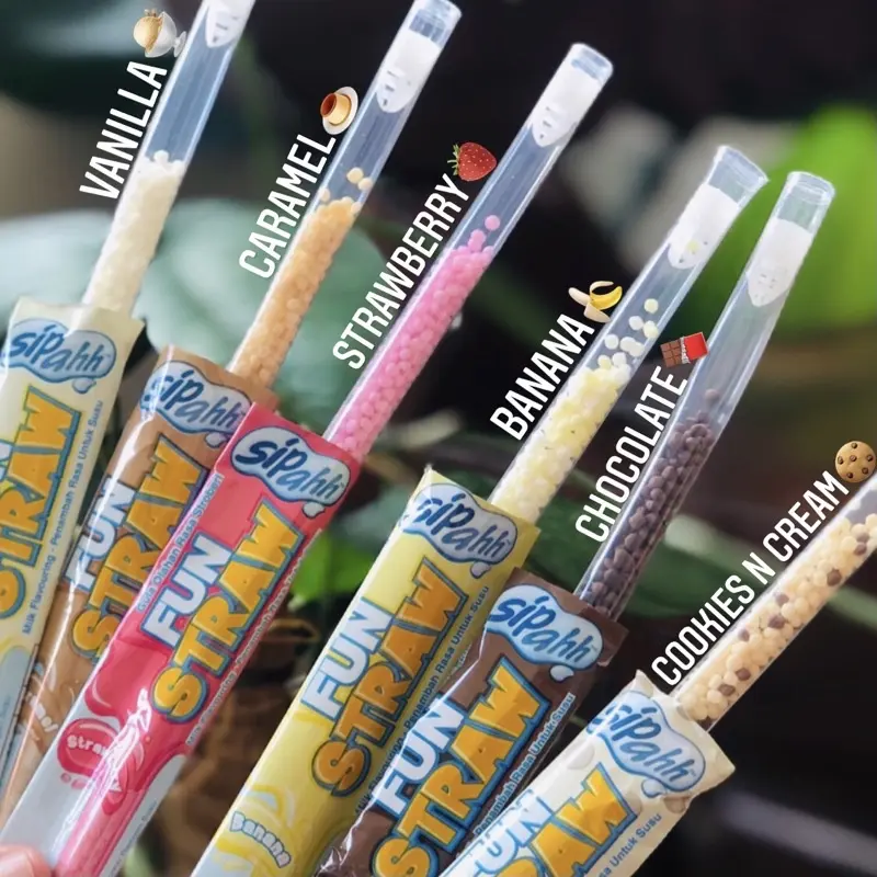 Sipahh Fun Straw 1pcs Cookies & Cream sedotan rasa Makanan 6