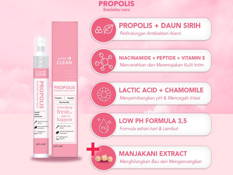 SECRET CLEAN Paket Propolis Feminine Care 3