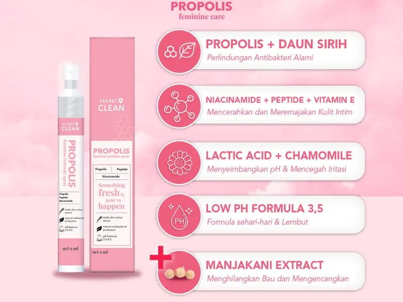 SECRET CLEAN Paket Propolis Feminine Care 3