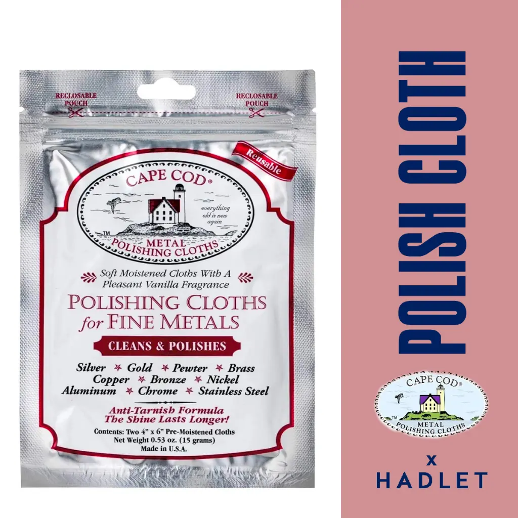 Cape Cod Metal Polishing Cloths Foil Pouch 0.53oz, Stainless Steel