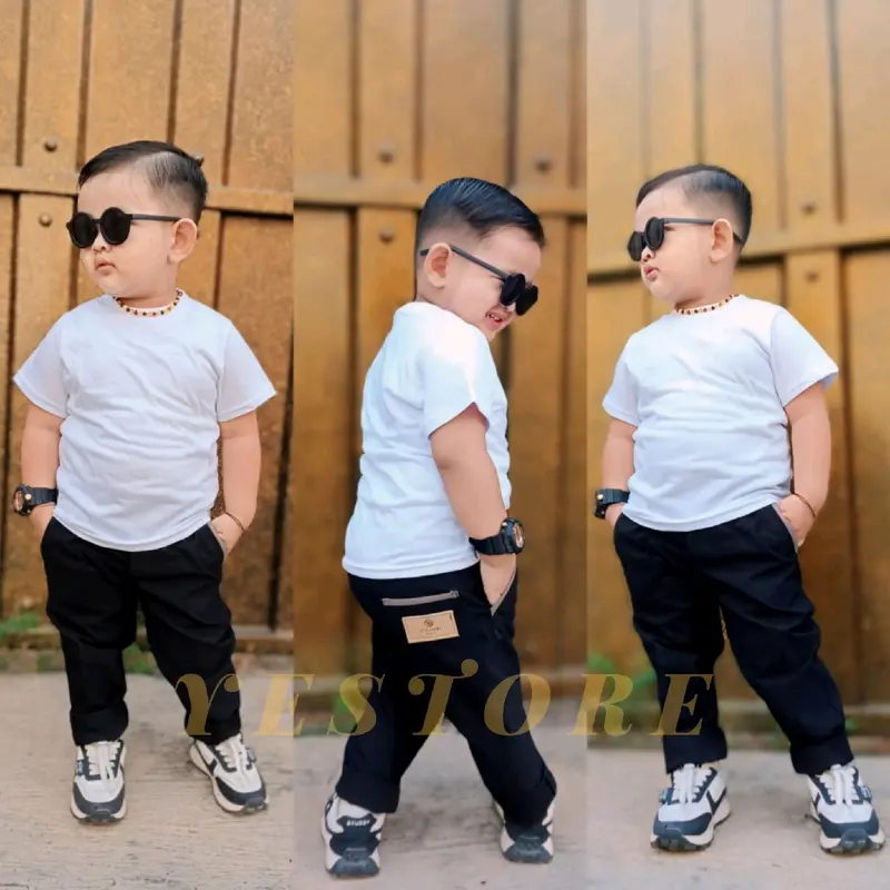 YESTORE KIDS Celana Anak Panjang Chinos Cowok Usia 2-10 Tahun Bahan Cotton Combed Anak-Anak 1