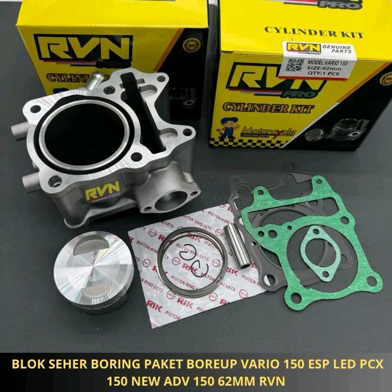 Product Introduction of BLOK SEHER BORING PAKET BOREUP BORE UP VARIO 150 125 ESP LED PCX 150 NEW ADV 150 VARIO 125 LED TECHNO 60MM 60 MM 62MM 62 MM RVN 30