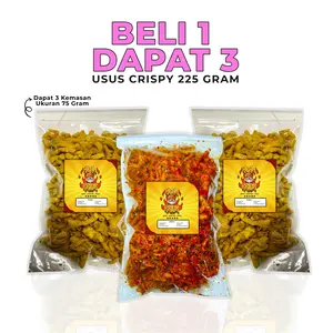 Beli 1 Dapat 3 PROMO USUS CRISPY 225 Gram Rasa Original 75gr Pedas 75gr Xtrapedas 75gr
