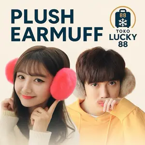 TOKO LUCKY 88 Plush Earmuff Fur Behind Head Ear Warmer Bulu Belakang Kepala Unisex Soft & Warm Perlengkapan Musim Dingin
