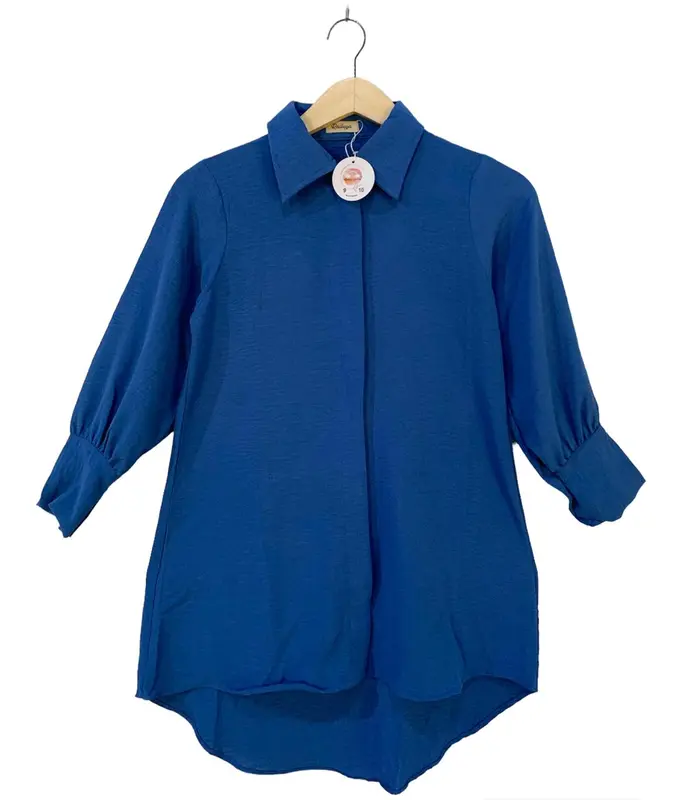 Hilya Tunik anak remaja tanggung usia 9-14 tahun bahan crincle airflow Baju Wanita Muslim / Tunik anak panjang bahan Crinkle/ Baju anak perempuan Katun Atasan 3