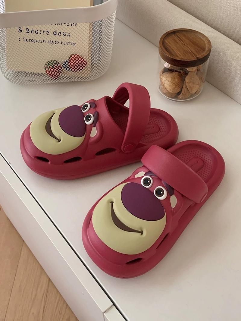Product Introduction of Sandal Lotso Beruang Stroberi Sandal Kartun Lucu Shoes Sendal Wanita Karet Cewek Cowok 16