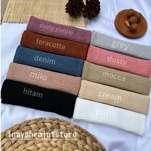 CIPUT RAJUT / INNER RAJUT / BANDANA RAJUT SALUR PREMIUM 1 WARNA