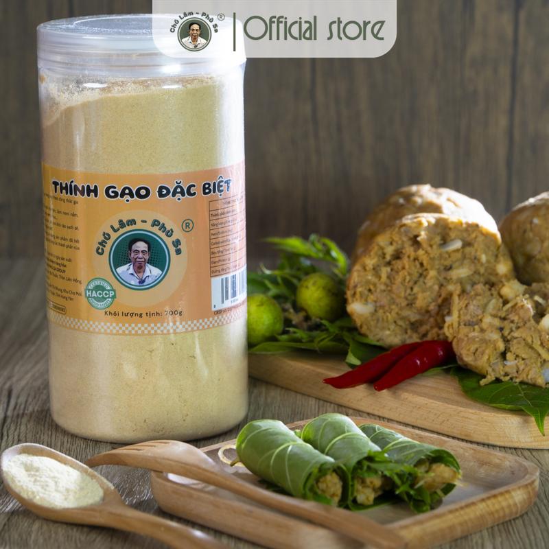 Thính gạo loại đặc biệt 700g thương hiệu Chú Lâm Phù Sa làm nem chạo nem thính nem tai không không đường đậu & ngũ cốc có hữu cơ thực phẩm khô không không đường đậu & ngũ cốc ống nổ