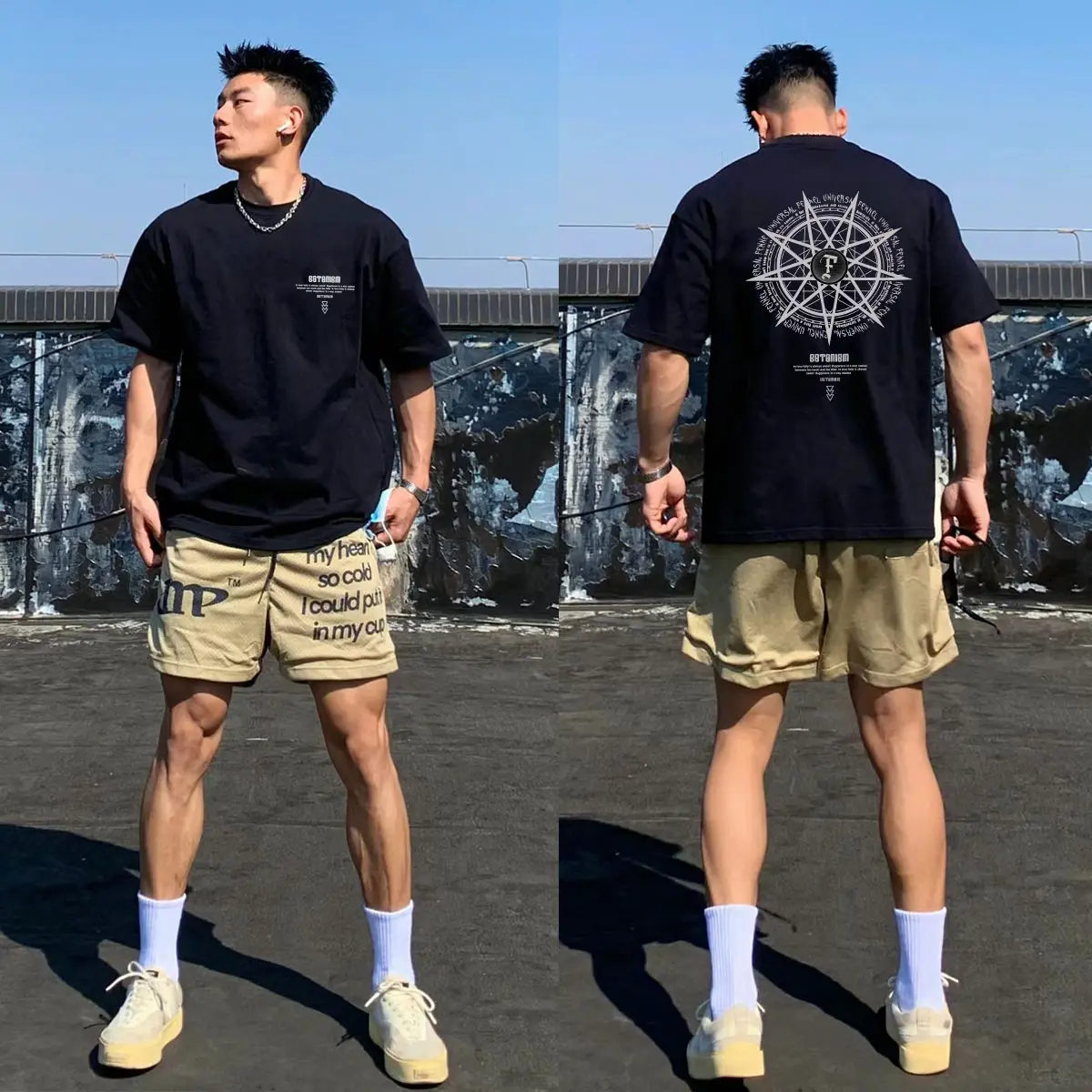 T-shirt Atasan Baju Kaos Oversize Pria Hitam Lengan Pendek Dewasa Distro Katun Combed Cowok C305
