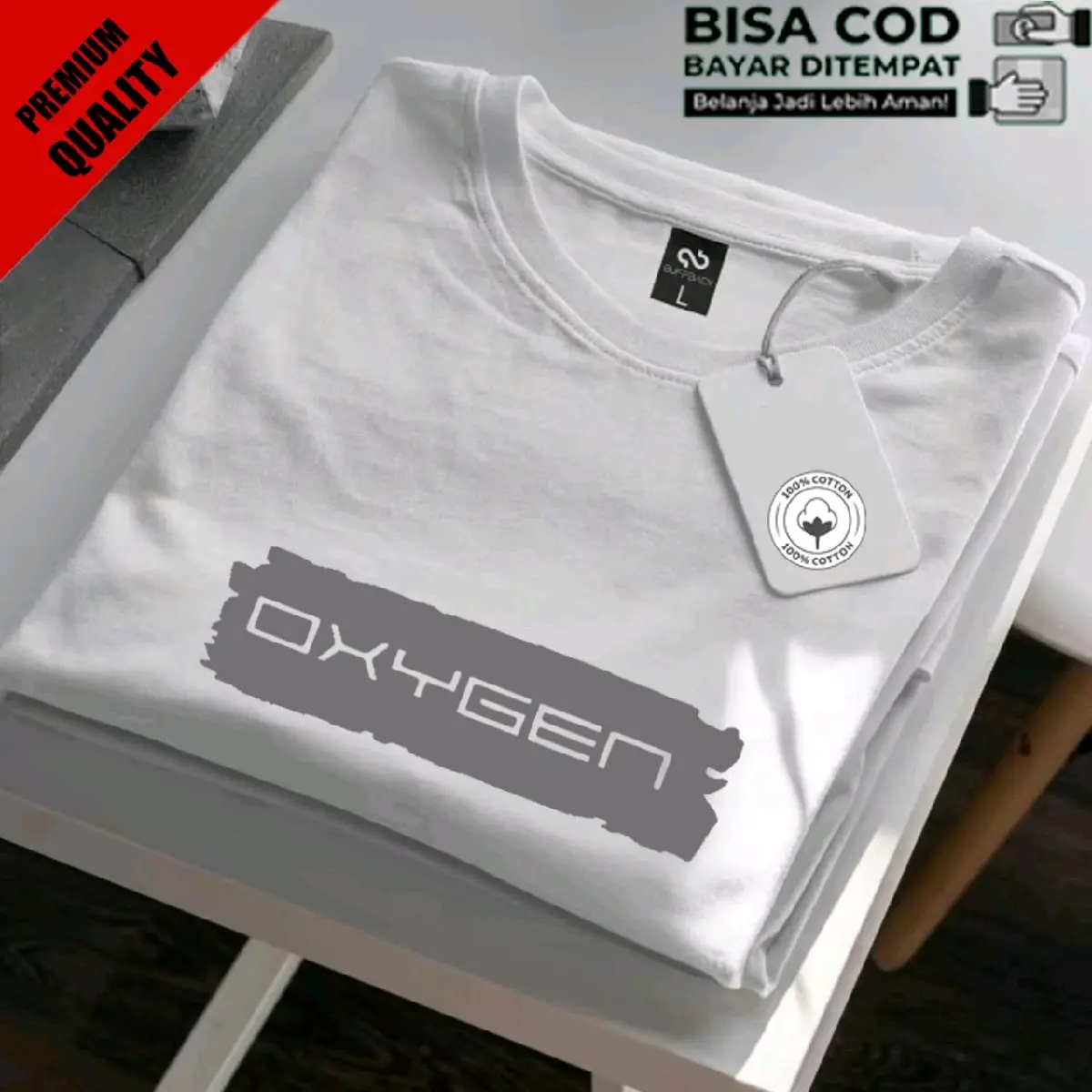 Promo !! Baju Kaos Distro OXG Blok Silver Premium Quality Kaos Cotton Combed 30s Lengan Pendek T-Shrit Koas Unisex Pria/Wanita Nyaman Panjang Tebal Polos Sablon Atasan Standar