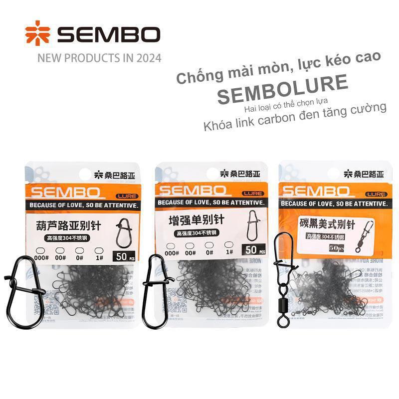 SEMBOLURE Khoá chuyên lure Snap carbon đen khóa link carbon đen chuyen câu lure fishing bắt cá câu cá