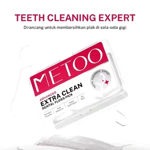 Metoo extra clean 30pcs dental floss pick/benang gigi toothpick/membersihkan sela-sela gigi/tusuk gigi