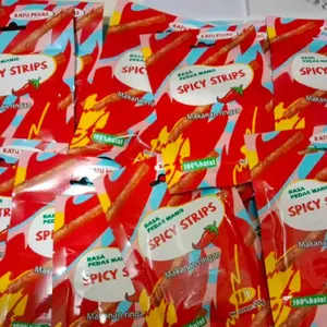 Ratu Pedas Manis Spicy Strips Dendeng & Stik Isi 20 Pcs Makanan Ringan Pedas Manis Halal BPOM Cemilan Keripik