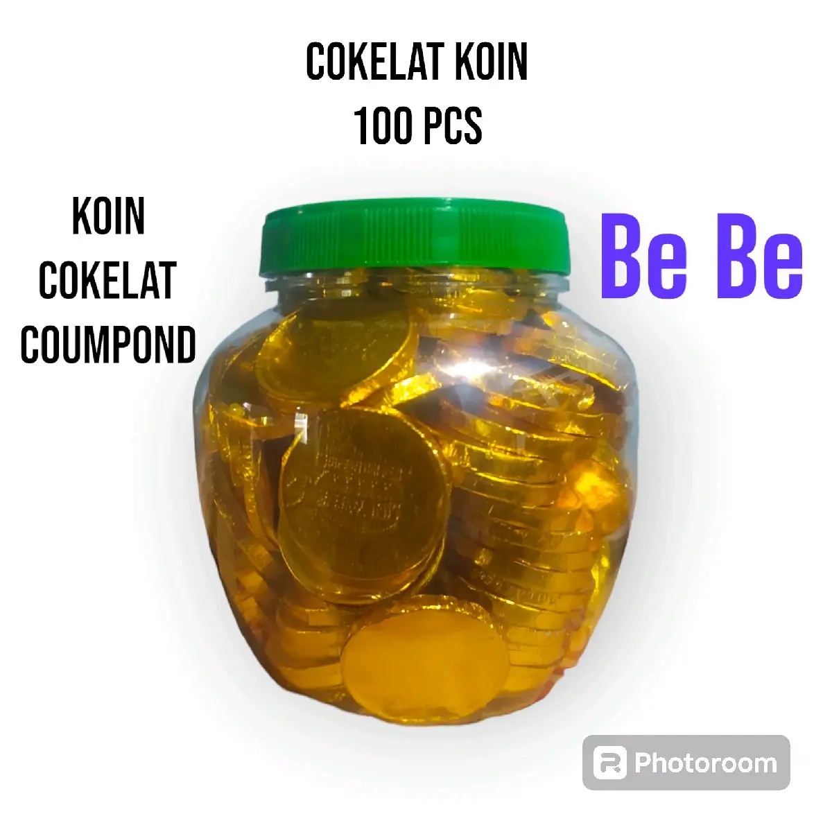 Cokelat Koin @100 Pcs - Be Be Cokelat Coumpond bentuk Coin per Toples Cemilan Chocolate Manis Food Camilan Coklat