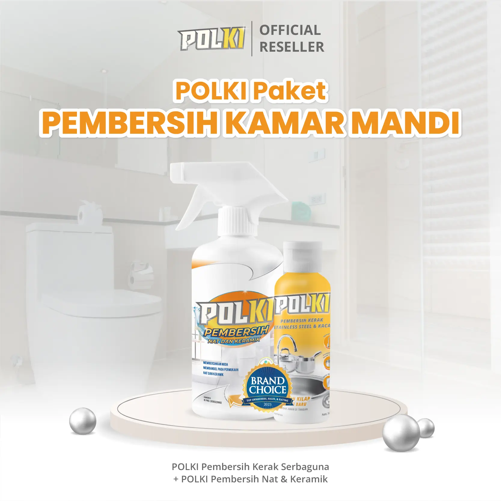 POLKI Store Paket Pembersih Kamar Mandi Toilet Anti-bacterial