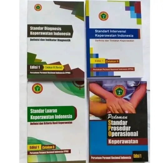 Paket 4S Buku Keperawatan 3 S SDKI SIKI SLKI SPOK PPNI & SPOK Standar Diagnosis Intervensi Luaran Prosedur Operasional Keperawatan Indonesia