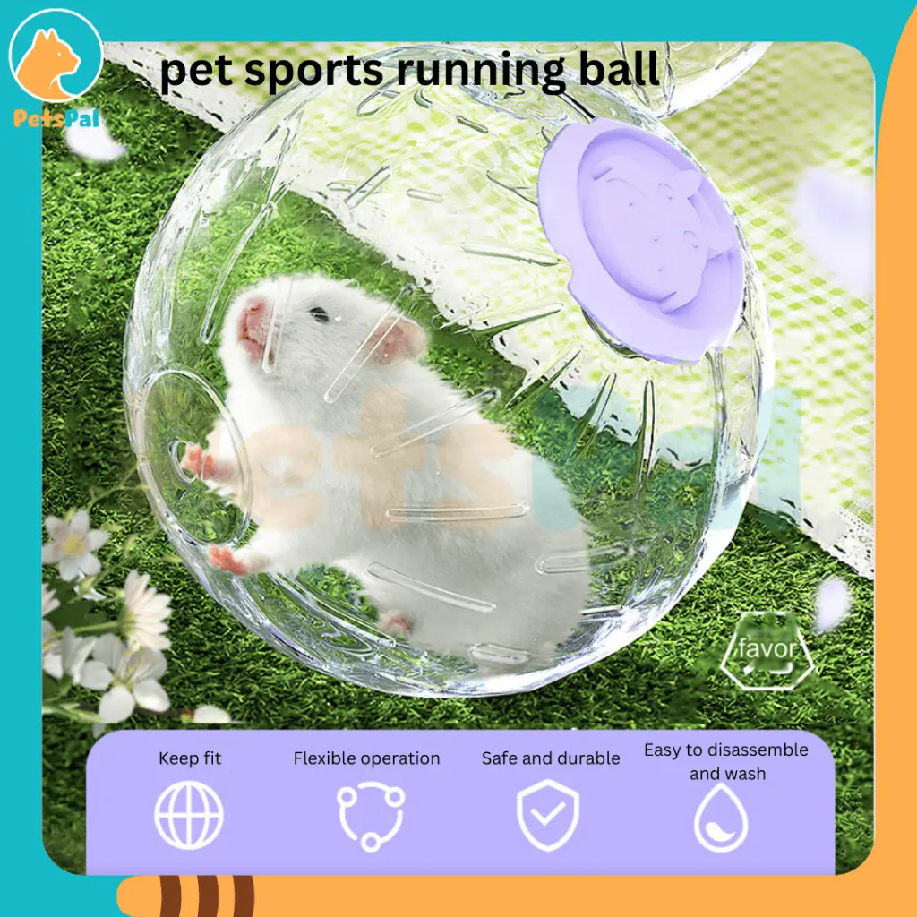 Bola Lari Roda Lari Hamster Transparan Lampu Menyala Hamster Toy Running Ball Light