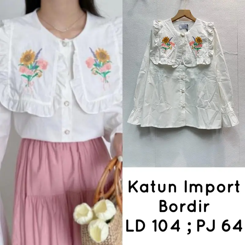 Atasan wanita Import BKK katun bordir 1