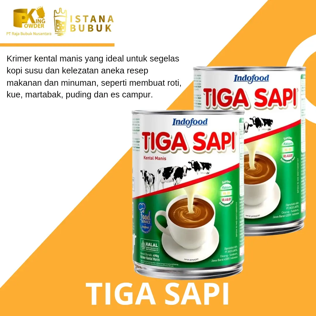 Susu Kental Manis Tiga Sapi 490gr
