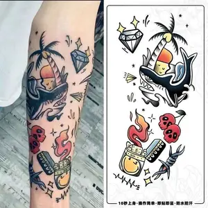 MEDAN Tatto sticker temporer  sepaket full motif warna Tahan 7 hari Temporary