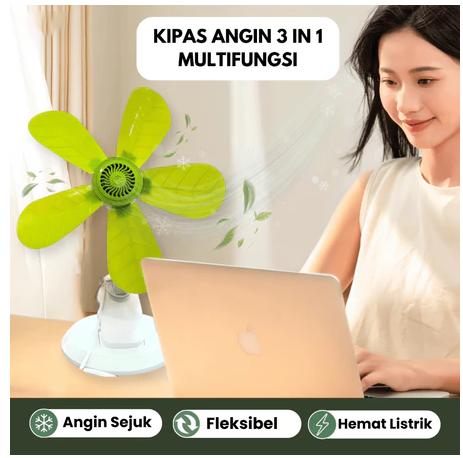 Kipas Angin jepit 3-in-1 24Wdinding,duduk,jepit, 5 bilah, kipas kecil hemat energi, kipas rumah tangga senyap