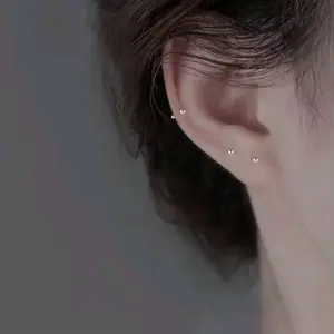 Anting-anting bola mini kecil anting tindik Sederhana murah tindik perhiasan 2 pcs Wanita Earrings