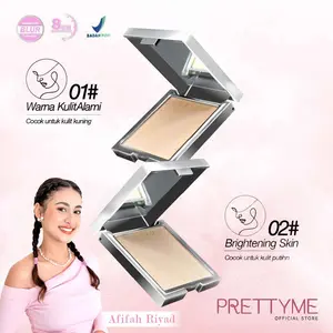 [BPOM] PRETTYME Two Way Cake | Matte foundition Bedak padat Smoothing powder Oil control powder | Anti noda Tahan keringat Fiksasi riasan tahan lama compact powder powder