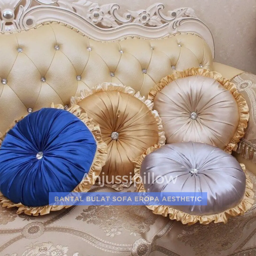 Bantal Bulat Sofa Eropa dm 40cm /Bantal Bulat Duduk / Bantal Bulat Estetik