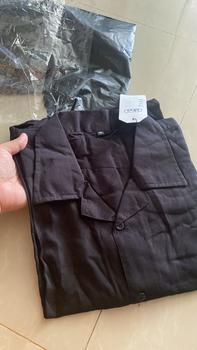 Product Review of Kemeja Rayon Twill Pria Lengan Pendek Oversize Polos Casual Katun arkline polo elegan Pas from s**a ** 0